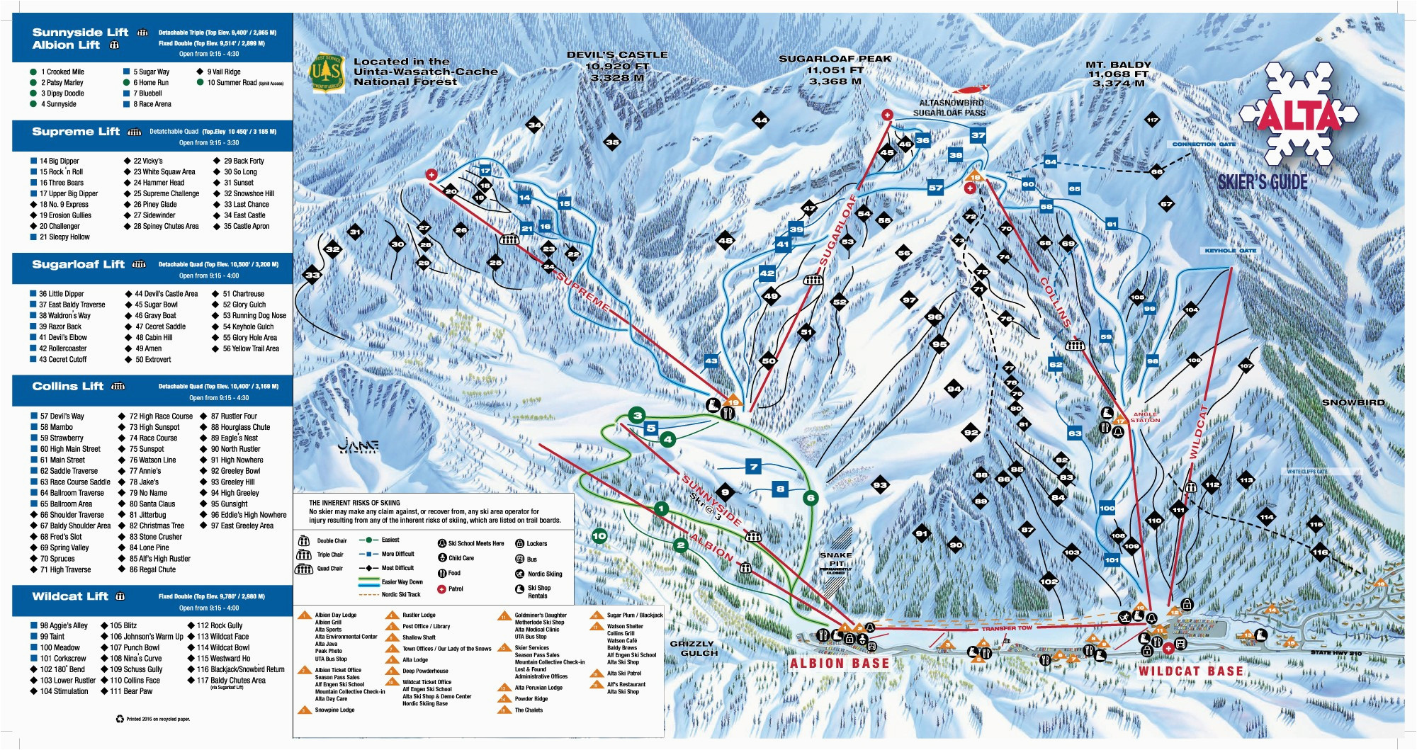 Southern Colorado Ski Resorts Map Us East Coast Ski Resorts Map New Trail Maps for Each Of Utah S 14