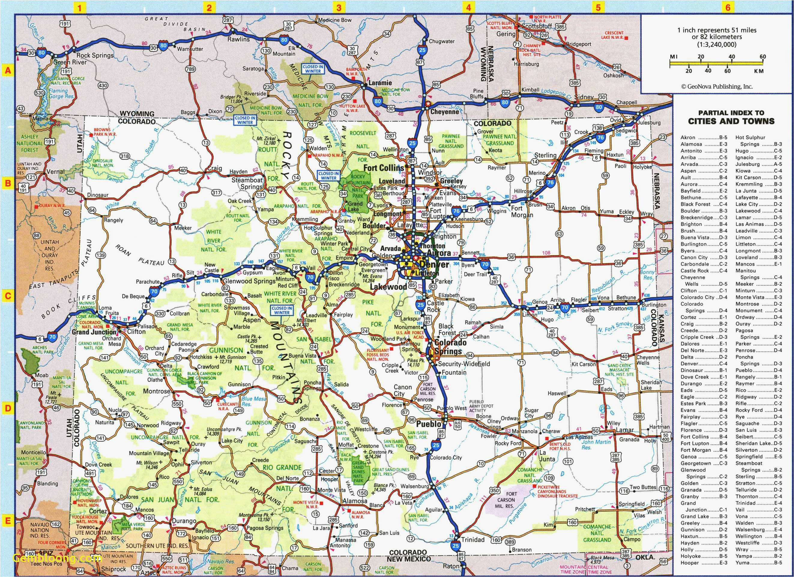State Of Colorado Road Map United States Map Denver Colorado Inspirationa Colorado County Map