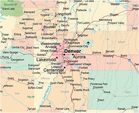 Thornton Colorado Map Thornton Colorado Map Awesome Colorado County Map with Roads Fresh