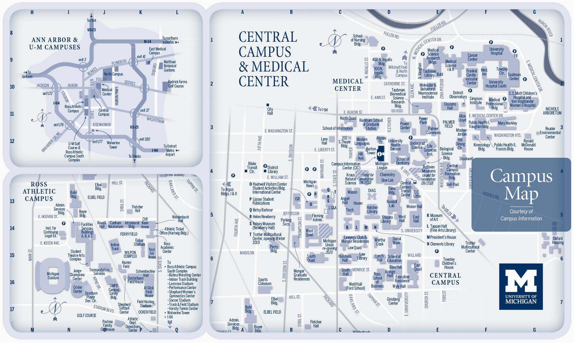 University Of Michigan Campus Map Pdf Campus Maps University Of Michigan Online Visitor S Guide