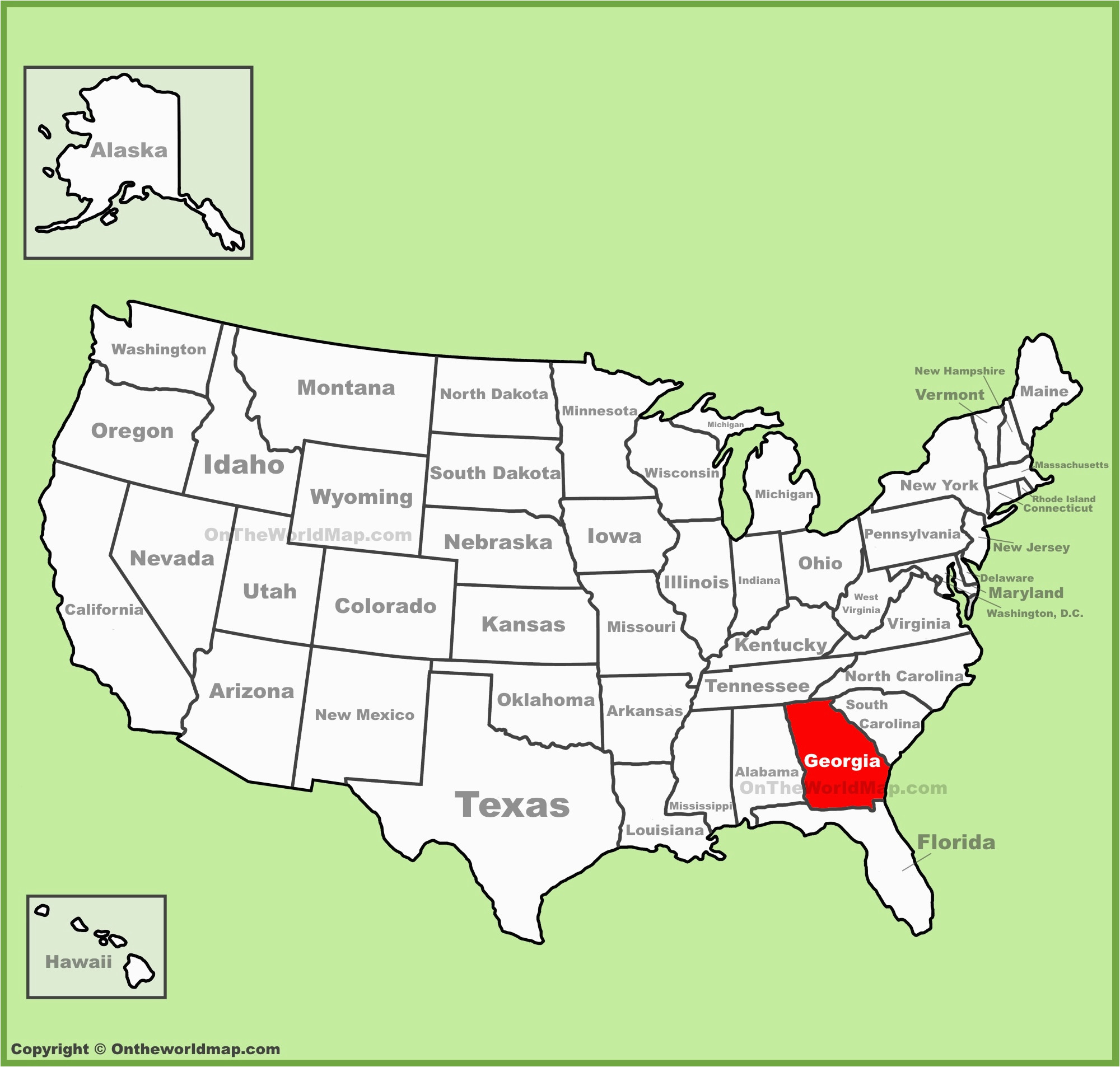 Us Map Savannah Georgia Georgia State Maps Usa Maps Of Georgia Ga