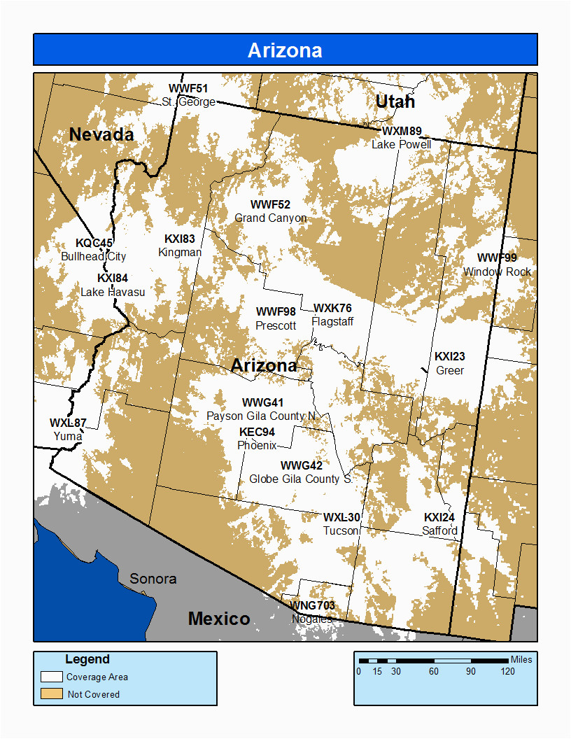Weather Map Of Arizona Noaa Weather Radio Arizona