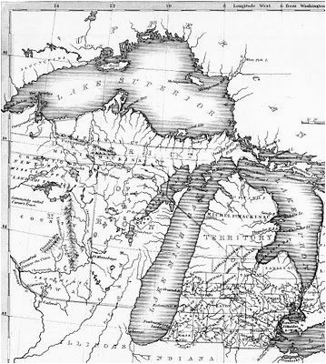 Wellston Michigan Map 1835 Map Of Michigan Michigan Pinterest Michigan Map Of