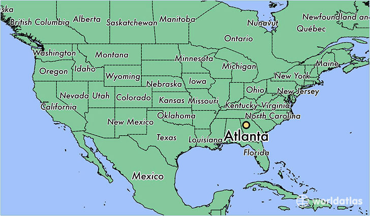 Where is atlanta Georgia On the Map Of Usa where is atlanta Ga atlanta Georgia Map Worldatlas Com