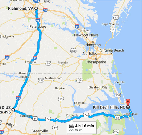 Where is Nags Head north Carolina On A Map How to Avoid the Traffic On Your Drive to the Outer Banks Updated