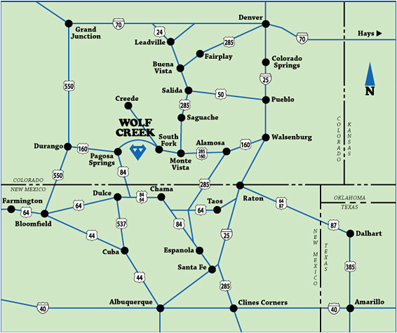 Wolf Creek Pass Colorado Map Downhilllist Cfm Colorado Map with Cities Map Of Colorado Ski Cozy