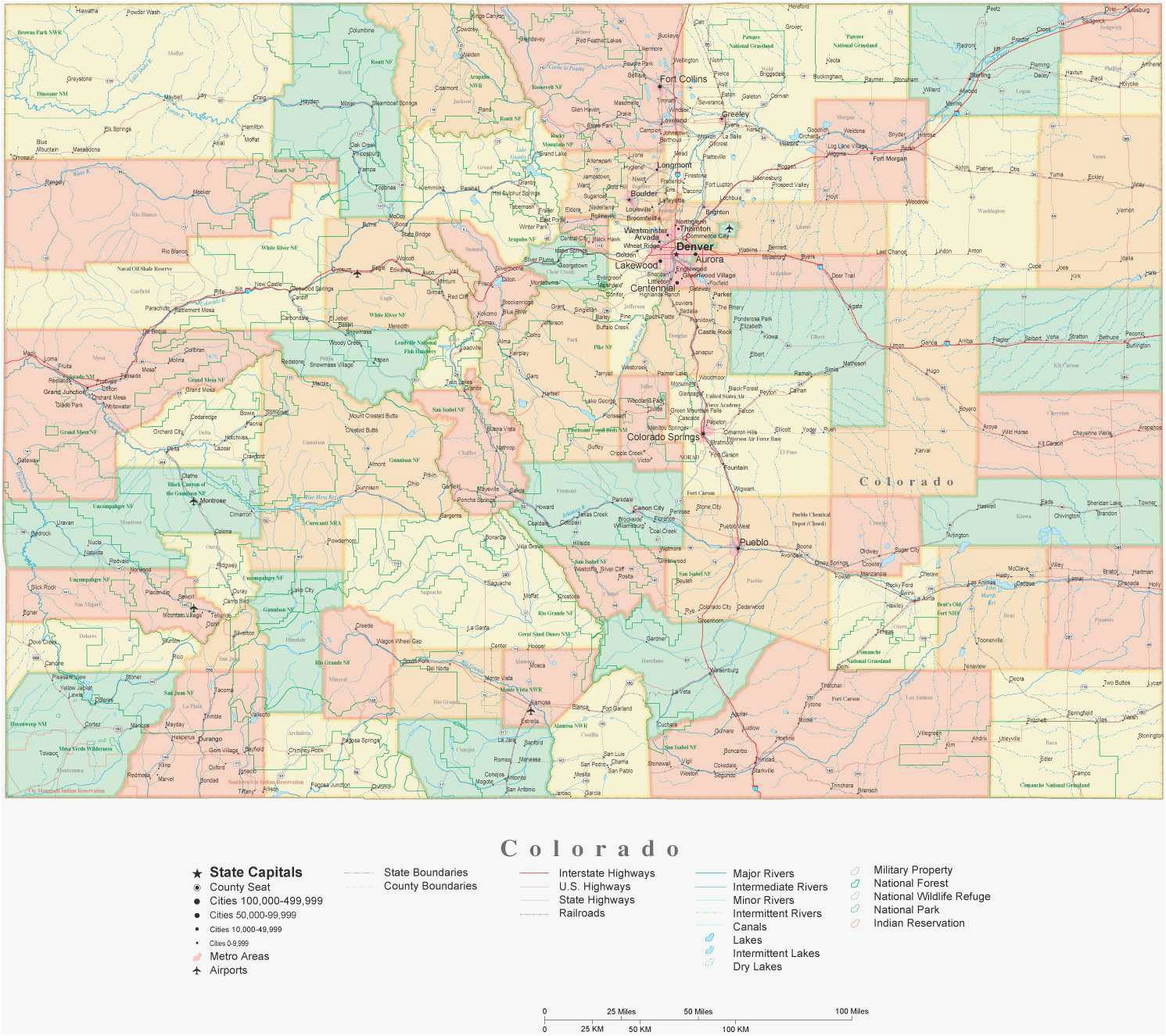 Wray Colorado Map Map Of Colorado towns Luxury Colorado County Map with Roads Fresh