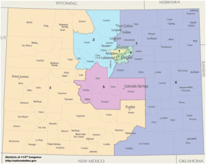 Zip Code Map for Colorado Springs Colorado S Congressional Districts Wikipedia