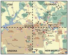 4 Corners Colorado Map 26 Best Four Corners Monument Images Destinations Four Corners