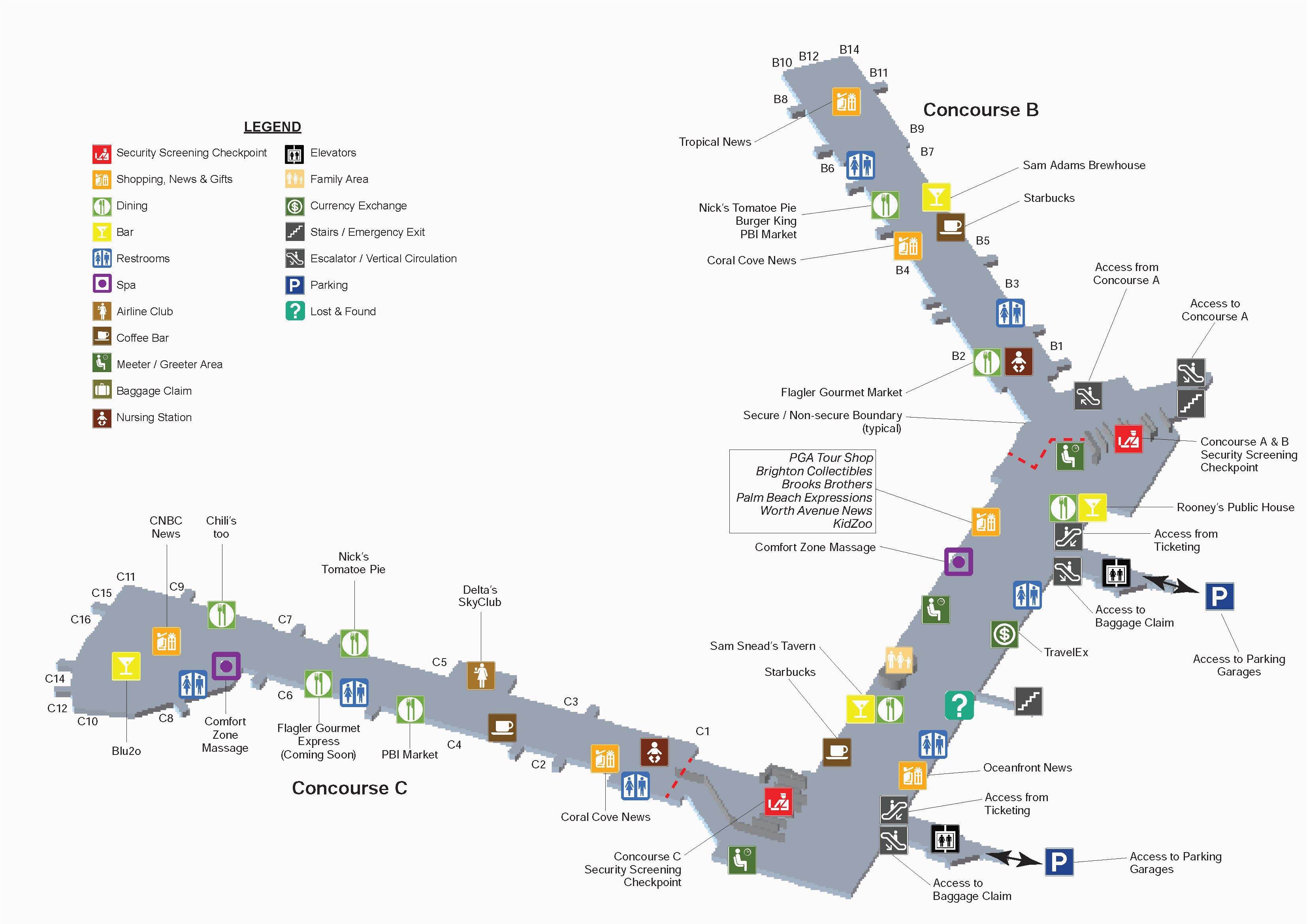 Airports In southern California Map Terminal Maps Palm Beach International Airport Airports In southern California Map Terminal Maps Palm Beach International Airport