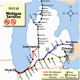 Amtrak Map Michigan Michigan Central Railroad Revolvy