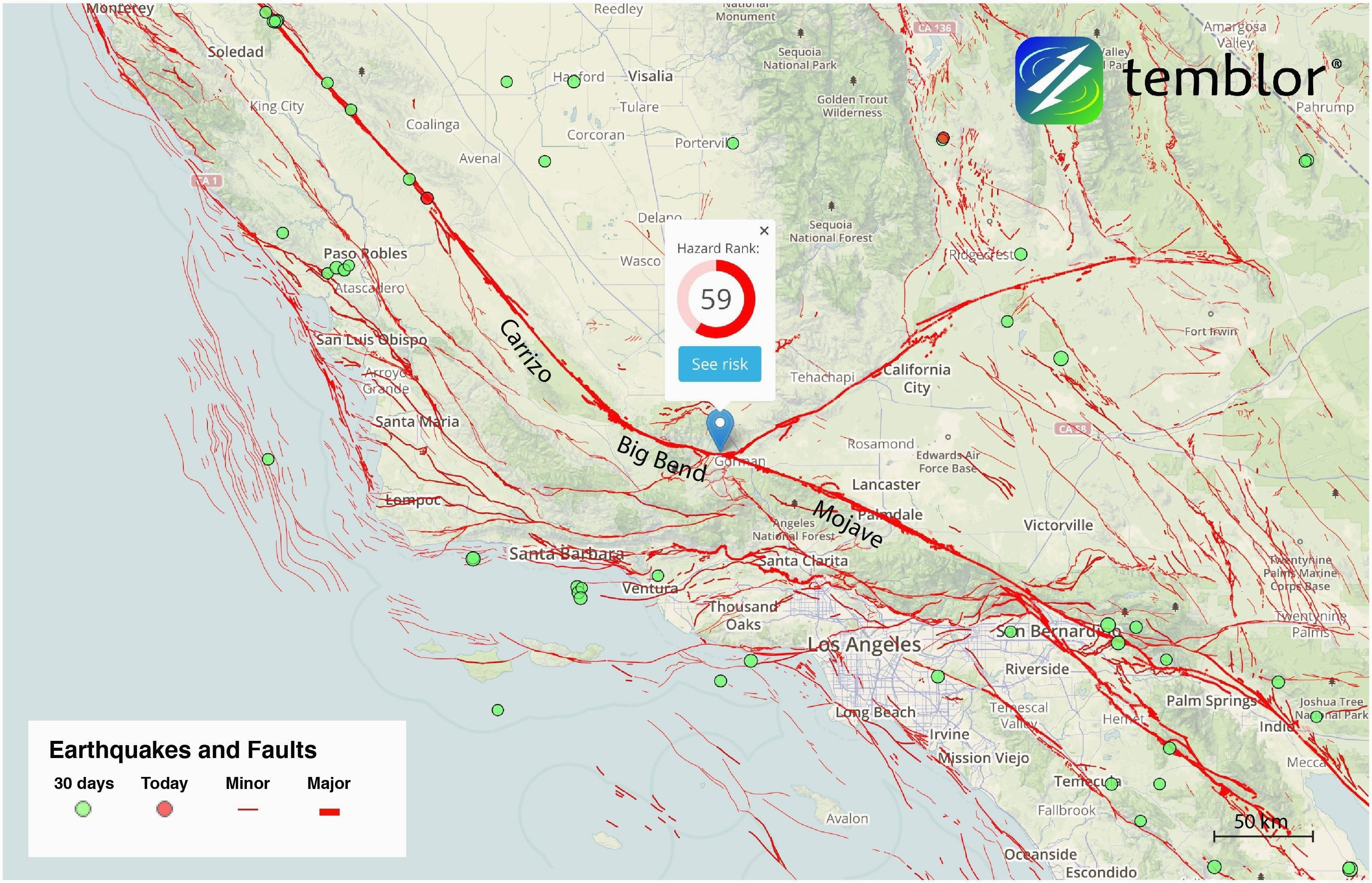 California Earthquake Faults Map Graph Fault Lines Map Map Canada And Us Large California Of California Earthquake Faults Map 