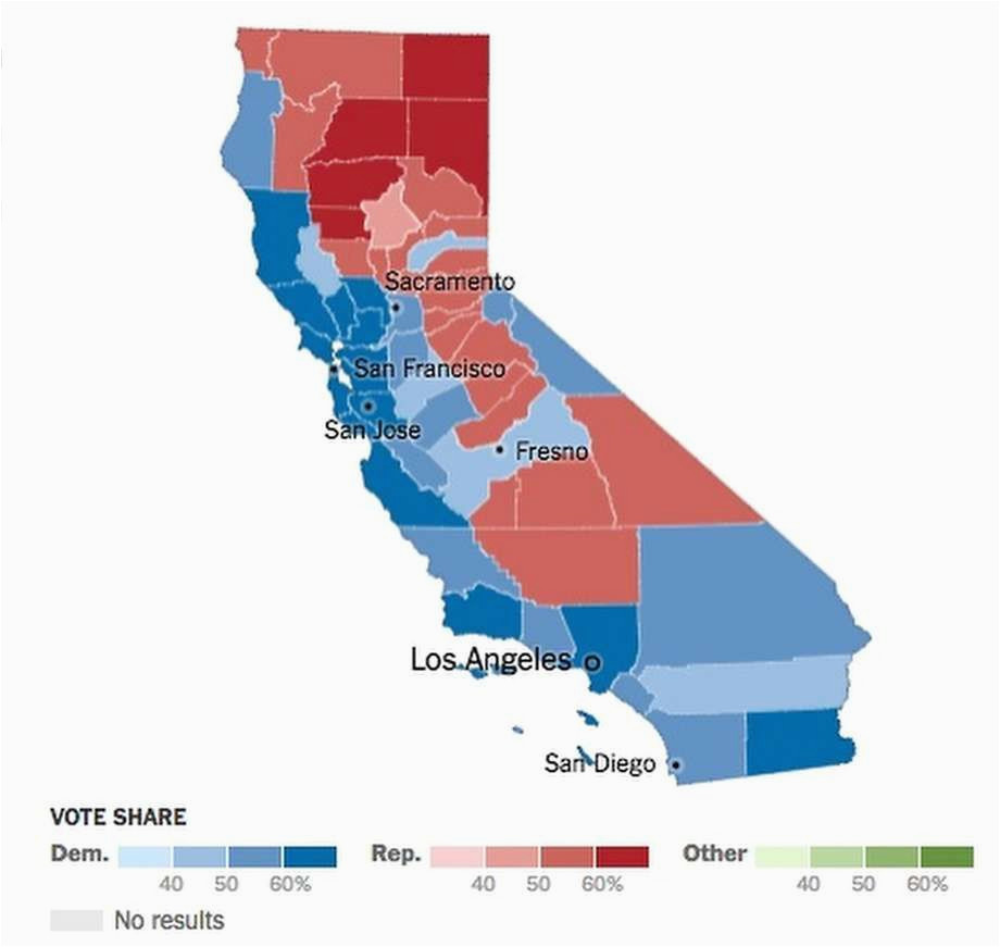California Election Results by County Map 12 Takeaways From the Calif Vote Separating the Myth From the