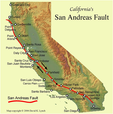 California Fault Lines Map with Cities San andreas Fault Line Fault Zone Map and Photos