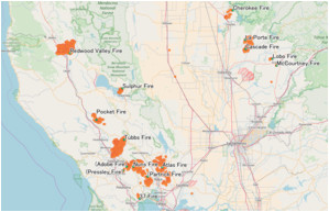 California Fire News Map October 2017 northern California Wildfires Wikipedia