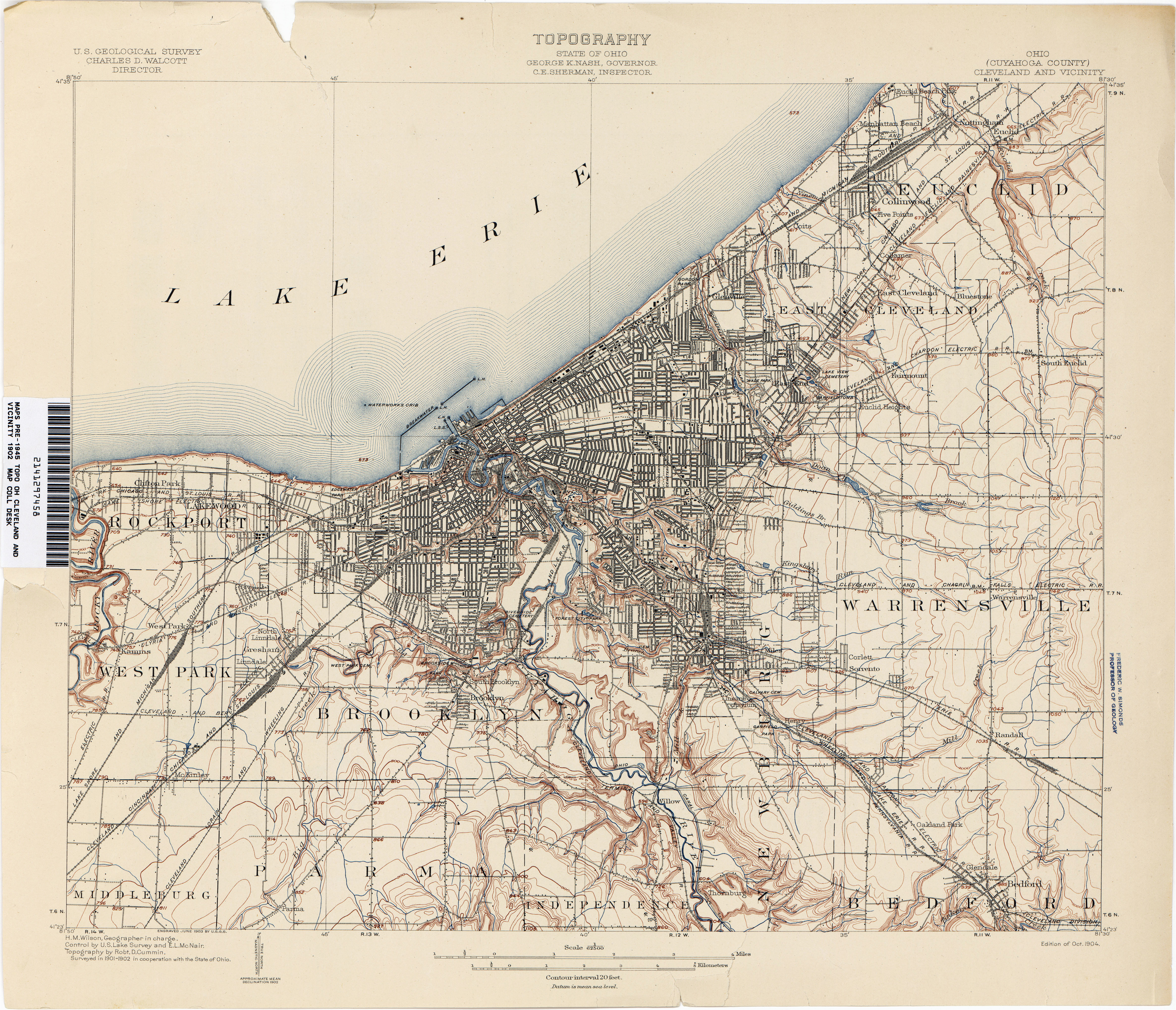 Cleveland Ohio Street Map Ohio Historical topographic Maps Perry Castaa Eda Map Collection
