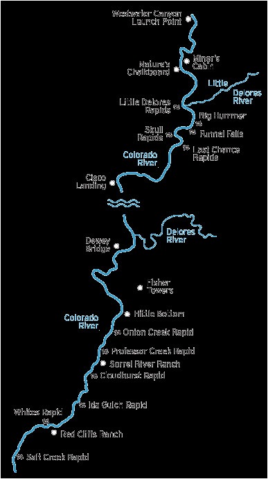 Colorado River Rafting Map Westwater Canyon Rafting Trip Colorado River Map Moab Ut