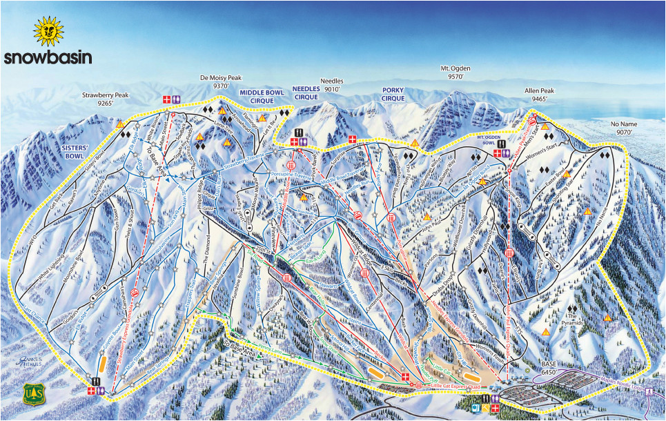 Colorado Ski Resort Maps Trail Maps for Each Of Utah S 14 Ski Resort Ski Utah