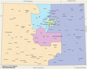 Colorado State Senate District Map Colorado S Congressional Districts Wikipedia