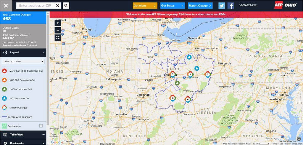 Columbus Ohio Power Outage Map Aep Ohio Outage Map Beautiful Aep Ohio by American Electric Power