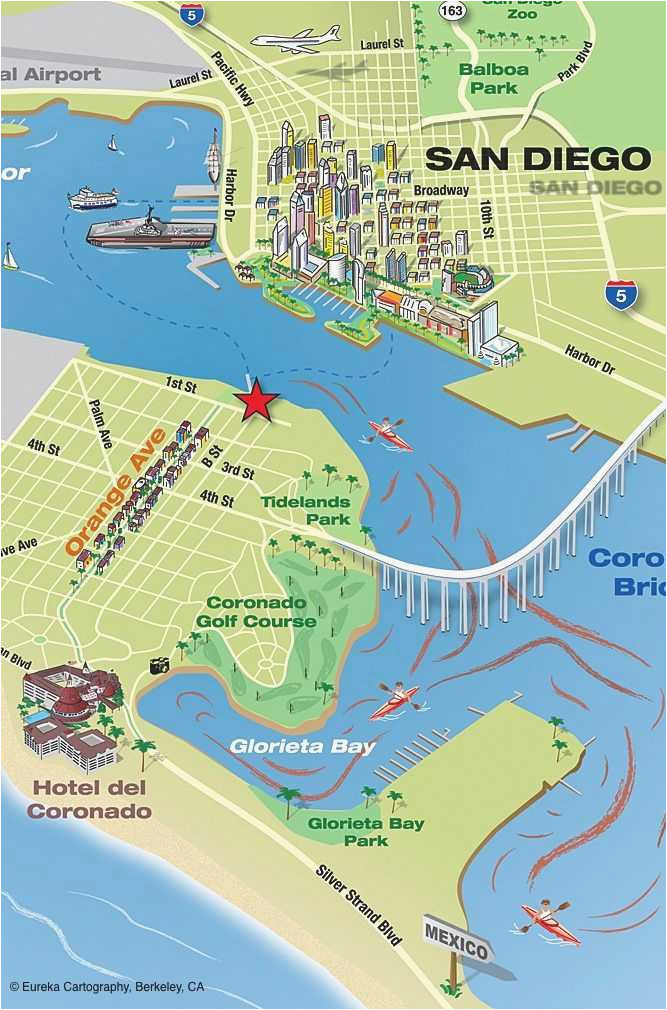 Coronado California Map Coronado island Map Geographic Map Of Us