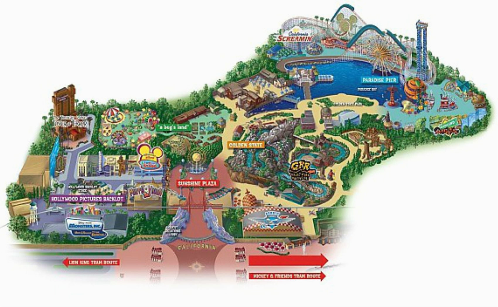 Disneyland California Google Maps Maps Of Disneyland Resort In Anaheim California