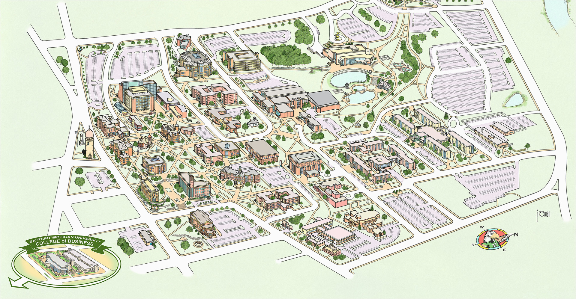 Eastern Michigan University Campus Map Campus Maps