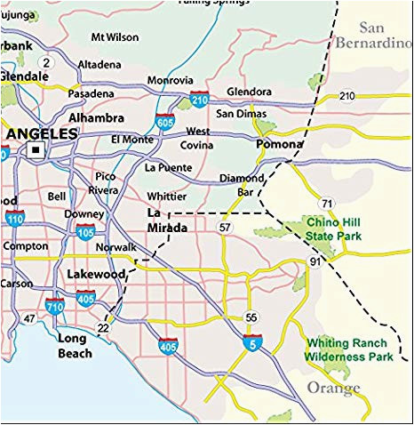 El Monte California Map Amazon Com Los Angeles County Map 36 W X 37 H Office Products