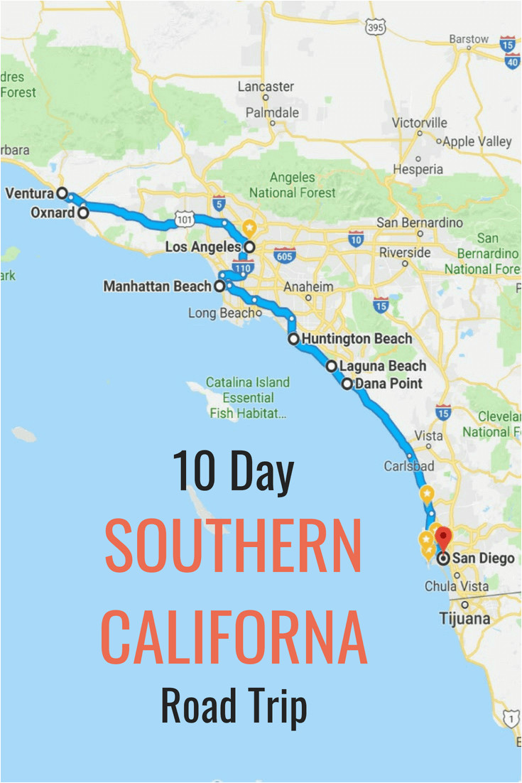 Hesperia California Map 10 Day Itinerary Best Places to Visit In southern California
