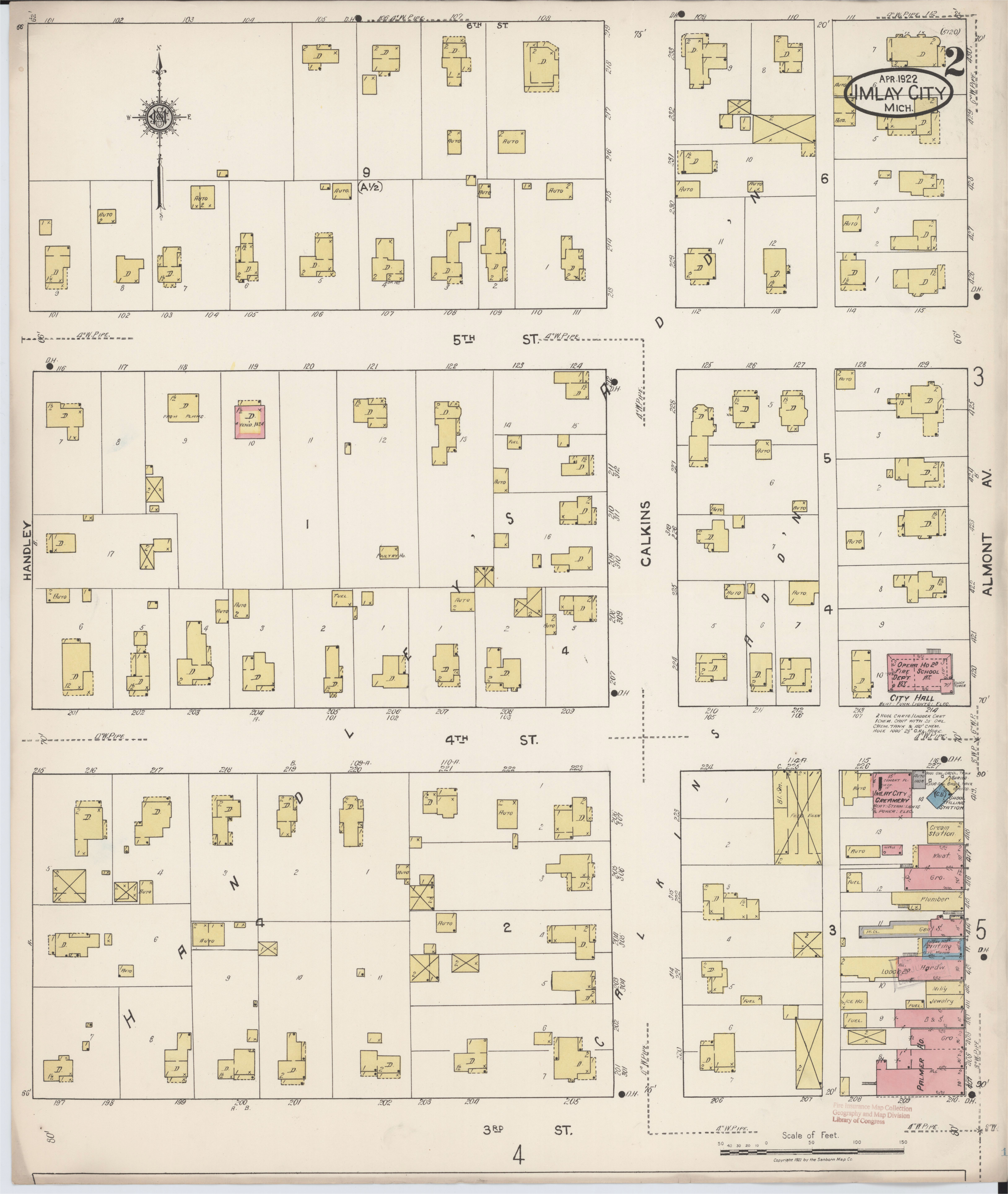 Imlay Michigan Map File Sanborn Fire Insurance Map From Imlay City Lapeer County