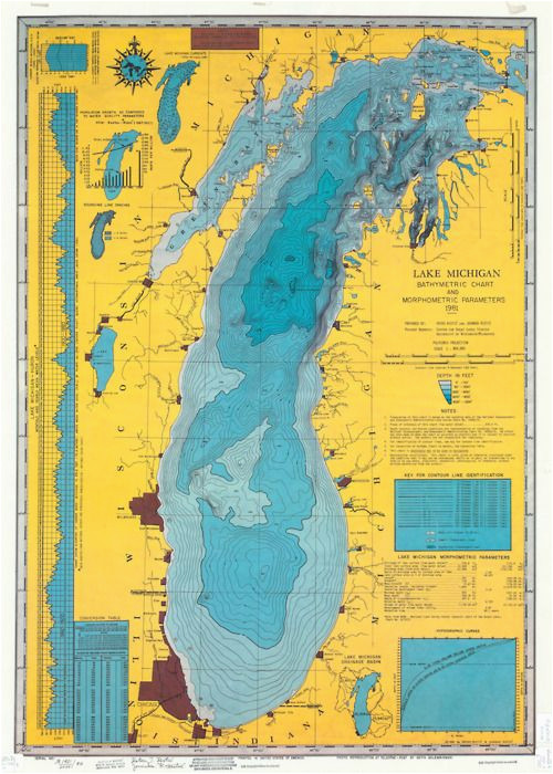 Lake Michigan Contour Map 1900s Lake Michigan U S A Maps Of Yesterday In 2019 Pinterest