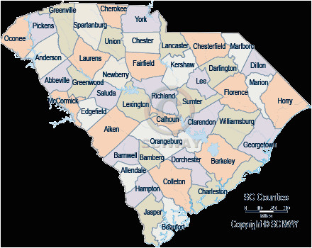 Lexington north Carolina Map south Carolina County Maps