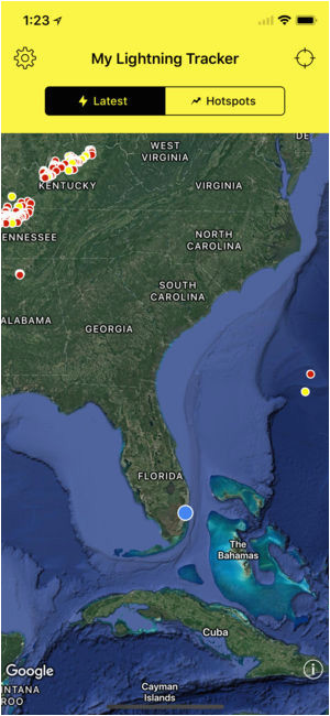 Lightning Map California My Lightning Tracker Alerts On the App Store