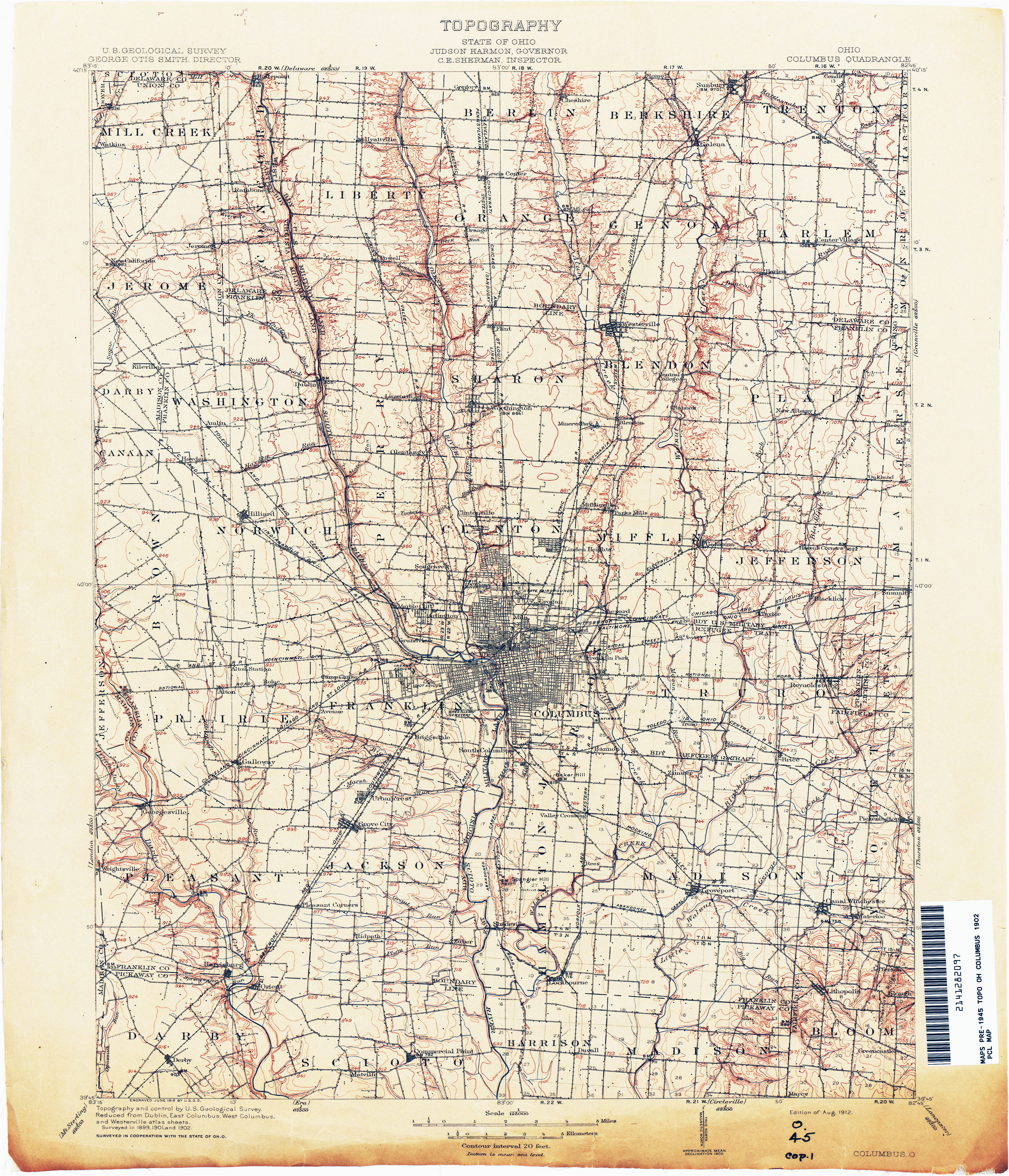 Madison County Ohio Map Ohio Historical topographic Maps Perry Castaa Eda Map Collection