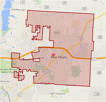 Map New Albany Ohio Enrollment Map District Boundaries