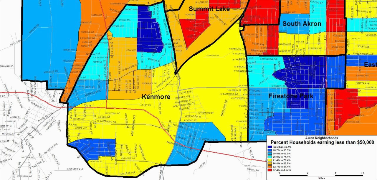 Map Of Akron Ohio Neighborhoods Notes From the Underground Akron Neighborhoods Kenmore