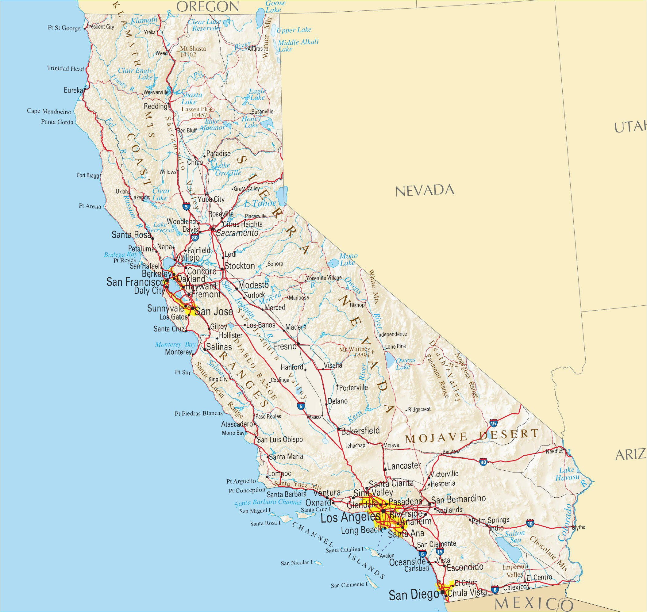 Map Of Calexico California Usa Map California Highlighted Save Map Usa States California Hd