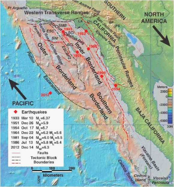 Map Of California Faults Map Of California Usa Elegant California Coast Map Beautiful