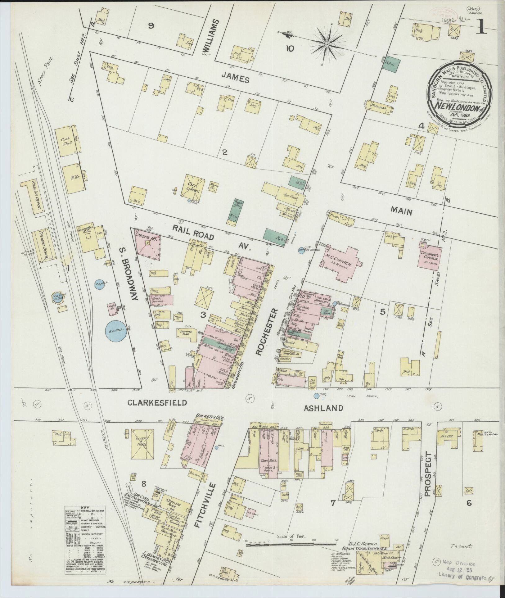 Map Of Huron Ohio Sanborn Maps 1889 Ohio Library Of Congress
