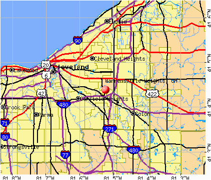 Map Of Maple Heights Ohio Warrensville Heights Ohio Oh 44128 Profile Population Maps