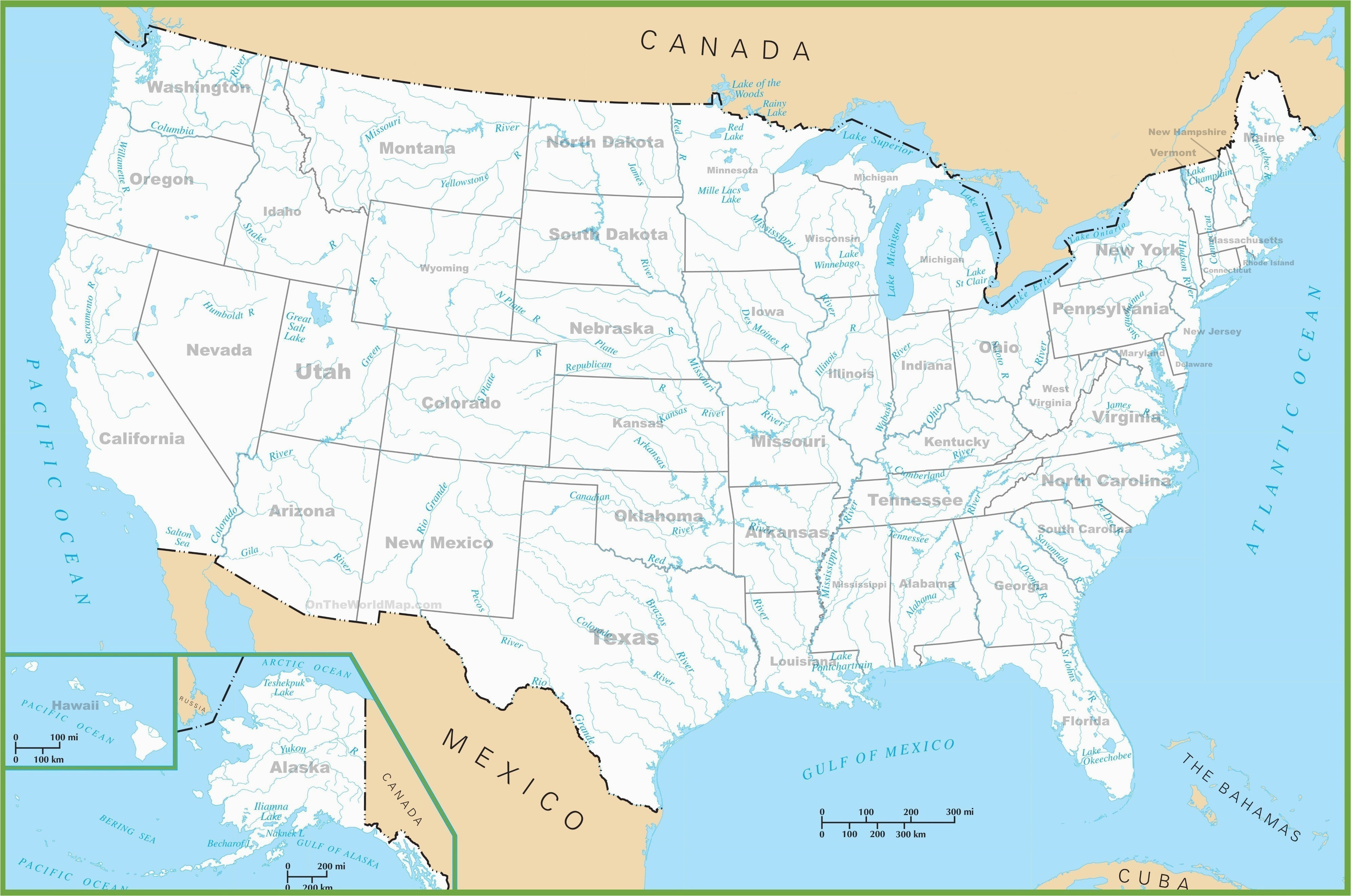 Map Of Michigan and Surrounding States Map Of United States Lakes Valid Map the United States with Lakes