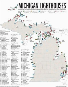 Map Of Michigan Lighthouses 1365 Best My Home Michigan Images Beautiful Places Destinations