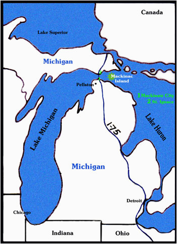 Map Of Michigan Mackinac island Getting to Mackinac island is as Easy as 1 2 3