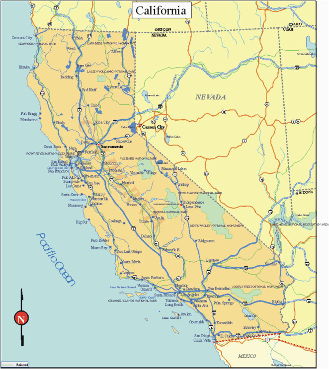 Map Of Mid California California State Map Printable to Free Printable Maps Category