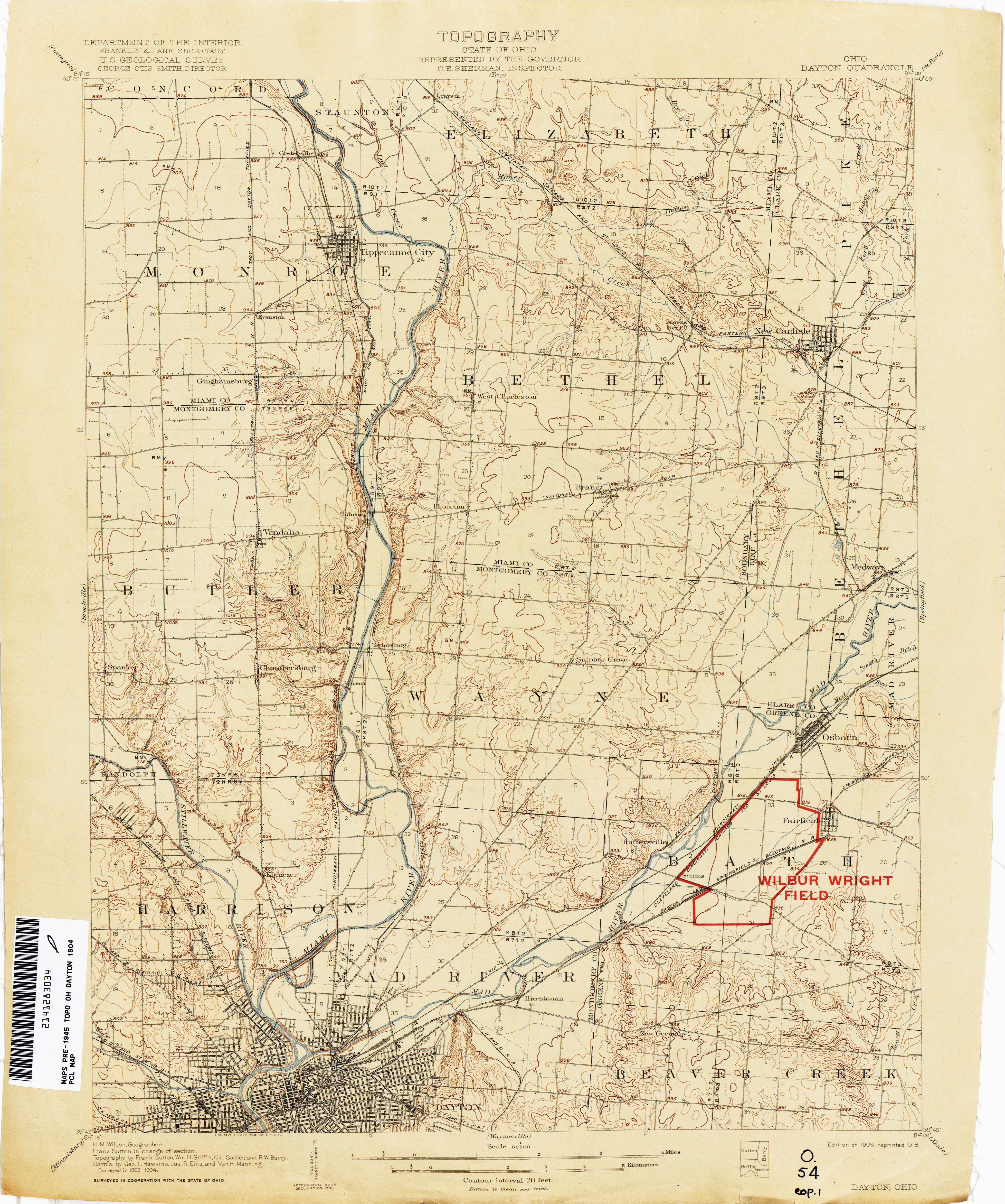 Map Of Montgomery County Ohio Ohio Historical topographic Maps Perry Castaa Eda Map Collection