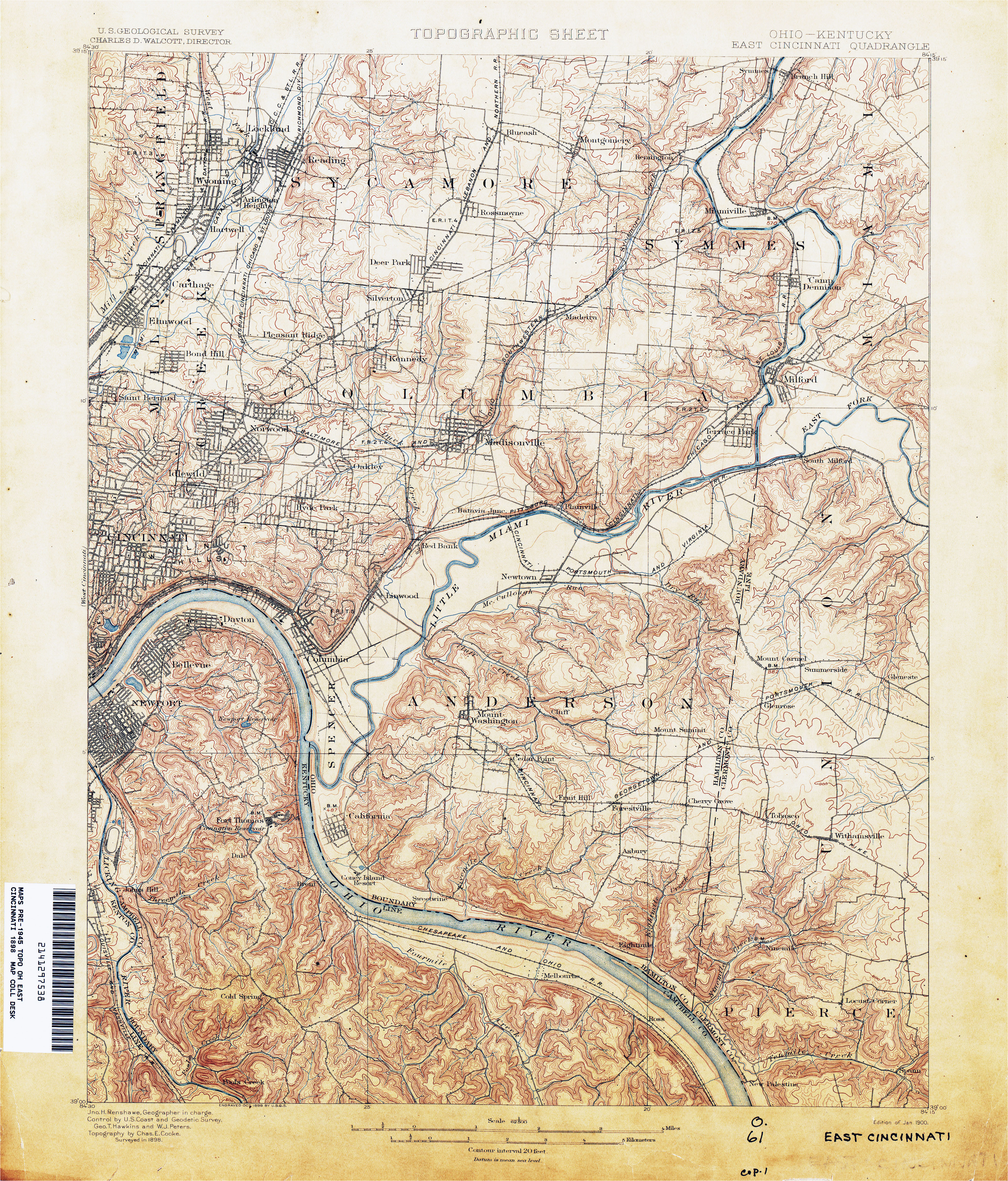 Map Of Newark Ohio Ohio Historical topographic Maps Perry Castaa Eda Map Collection