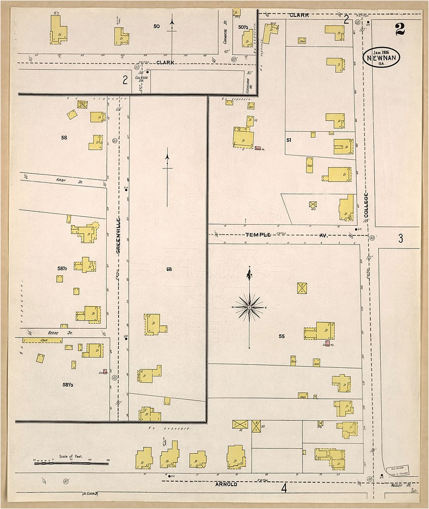 Map Of Newnan Georgia File Sanborn Fire Insurance Map From Newnan Coweta County Georgia