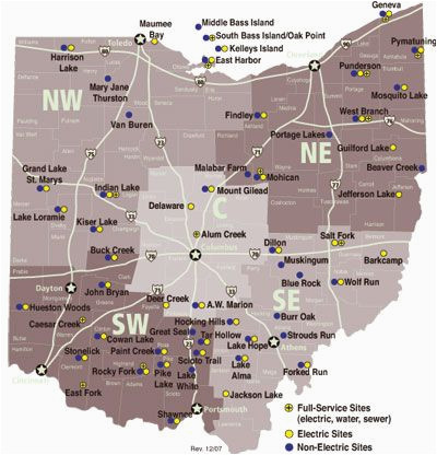 Map Of Ohio Campgrounds List Of Ohio State Parks with Campgrounds Dreaming Of A Pink