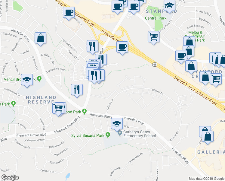 Map Of Roseville California 800 Gibson Drive Roseville Ca Walk Score