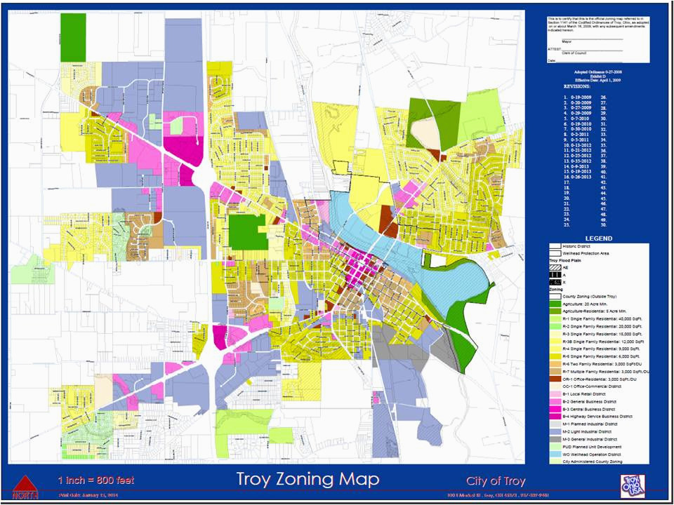 Map Of Troy Ohio City Of Troy